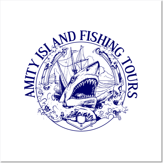 Amity Island Fishing Tours Wall Art by stuff101